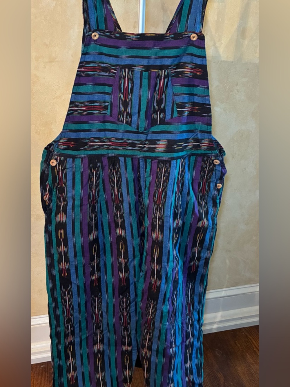 Vintage Guatemalan Overalls in Vibrant Design